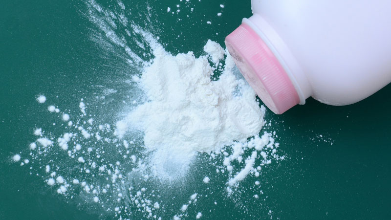 pó de talco espanhado